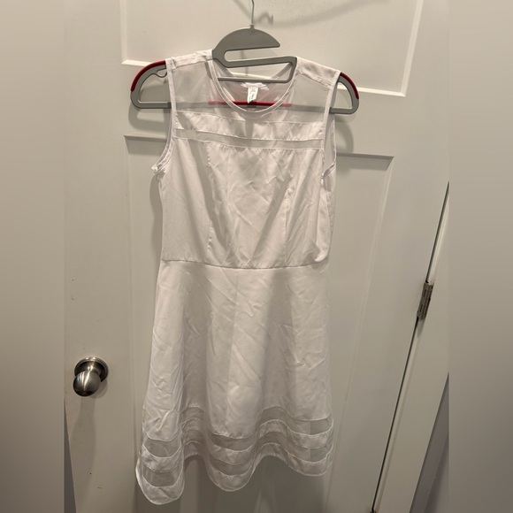 face 2 face Dresses & Skirts - Face 2 Face White Sleeveless Mesh Yoke Dress XS NWT